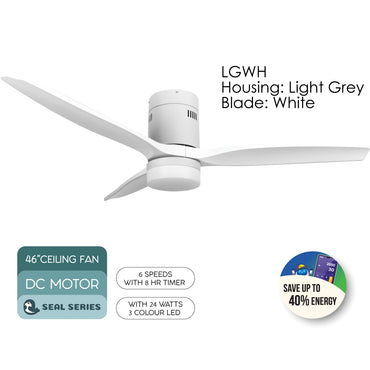 [NEA CLIMATE VOUCHER $400] iFan 52in DC Motor Ceiling Fan | Integrated 3-Colour LED Lights | 6 Speed Selection (IF8352LGWH)