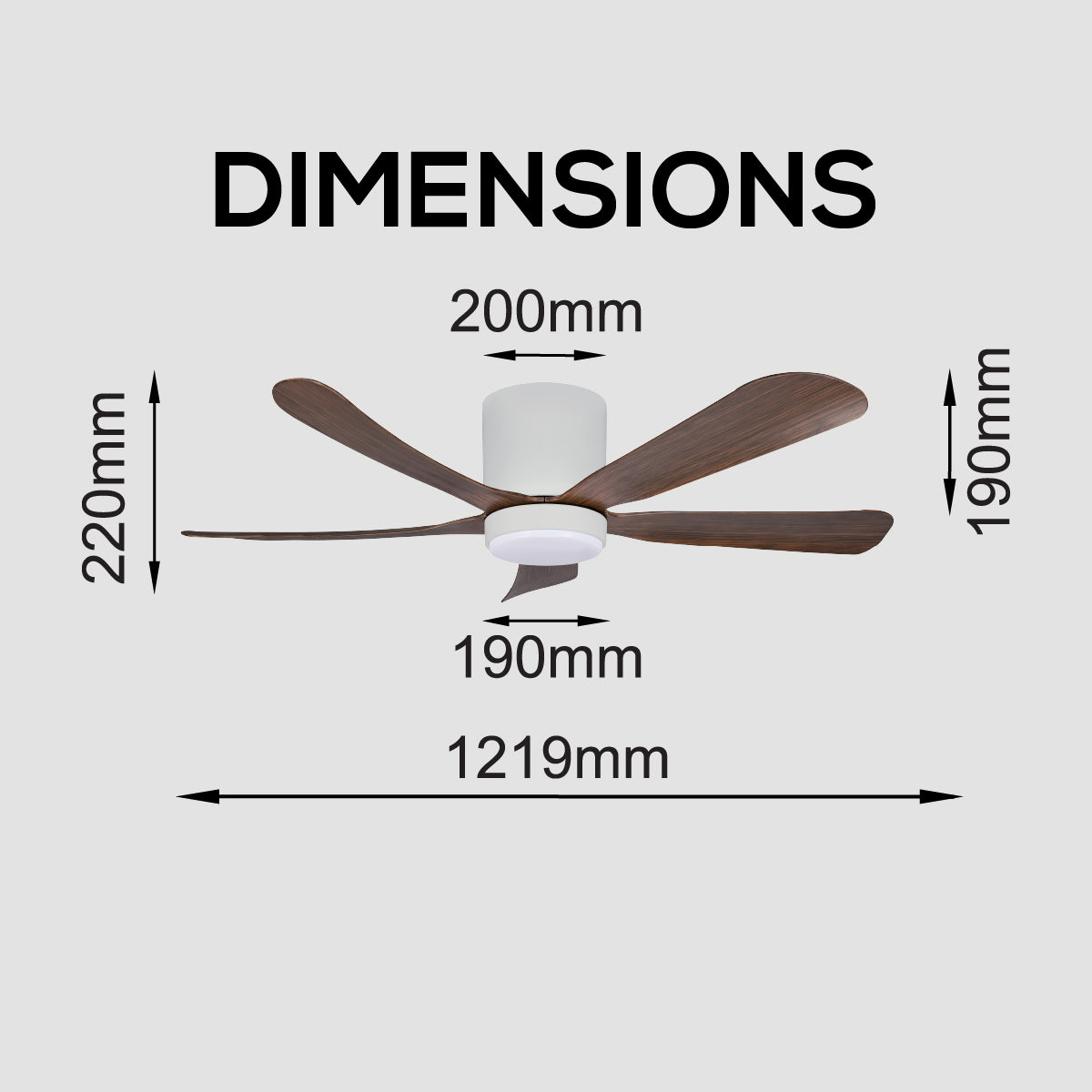 [CLIMATE VOUCHER $400] iFan 48in DC Motor Ceiling Fan | 5 Blades | Dimmable Lights | 6 Speed Selection (IF8548LGDW)