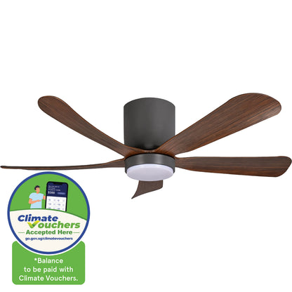 [CLIMATE VOUCHER $400] iFan 48in DC Motor Ceiling Fan | 5 Blades | Dimmable Lights | 6 Speed Selection (IF8548DGDW)