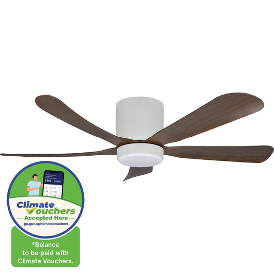 [CLIMATE VOUCHER $400] iFan 48in DC Motor Ceiling Fan | 5 Blades | Dimmable Lights | 6 Speed Selection (IF8548LGDW)