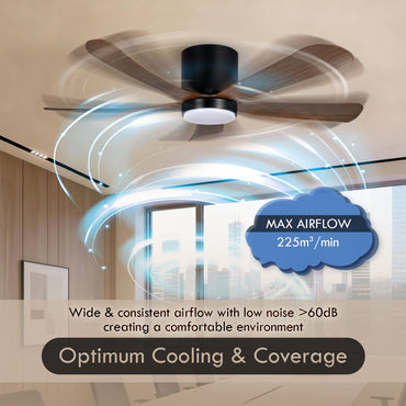 [CLIMATE VOUCHER $400] iFan 56in DC Motor Ceiling Fan | 5 Blades | Dimmable Lights | 6 Speed Selection (IF8556DGDW)