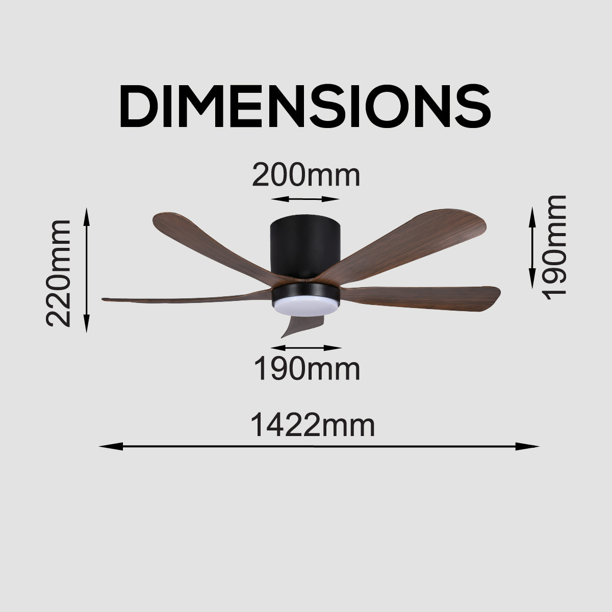 [CLIMATE VOUCHER $400] iFan 56in DC Motor Ceiling Fan | 5 Blades | Dimmable Lights | 6 Speed Selection (IF8556DGDW)