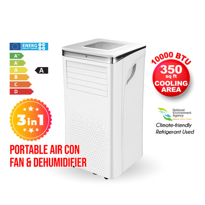 iFan 3IN1 Portable Aircon 10000 BTU Portable Air Conditioner / Fan / Dehumidifier Cools up to 350 sq. ft. (IF9010)