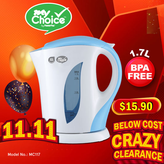 My Choice 1.7L Kettle Jug with Auto Switch (MC117)