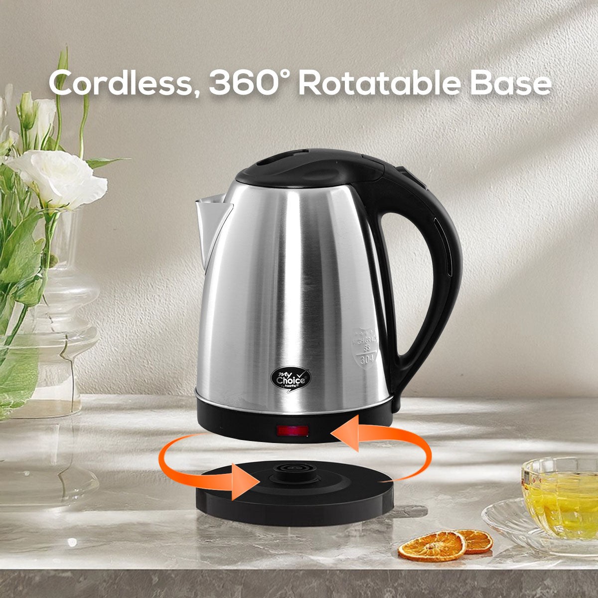 My Choice 1.8L Stainless Steel Cordless Jug (MC118)