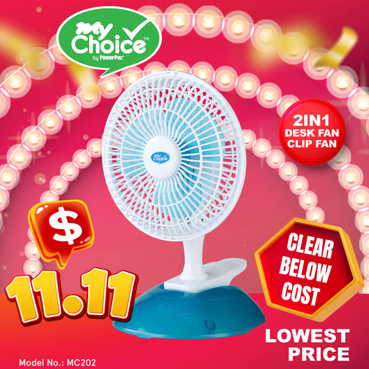 My Choice Clip Fan, Portable Fan, Desk Fan(MC202)