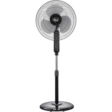 My Choice 16" Stand Fan – Adjustable Tilt & Height, Oscillation, Powerful, Sturdy, Quiet, Energy-efficient, 3-Speed, black, MC40