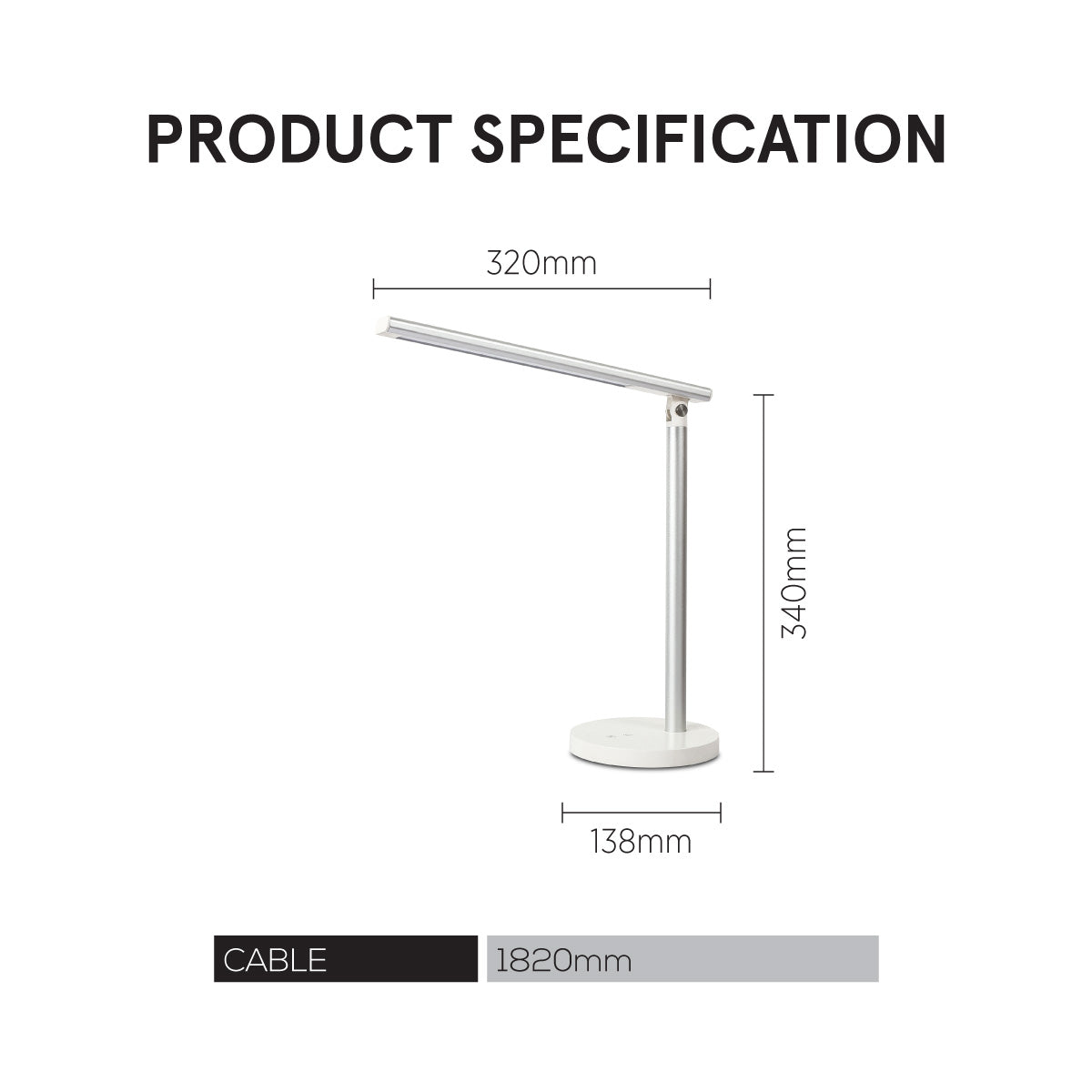 USB LED Desk Lamp, Children Learning Table Lamp (PP1306)