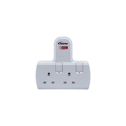 Multi Plug Extension Adapter with 2 Way adapter, 2 Way Socket Adaptor (PP272WH)