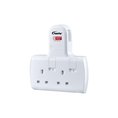 Multi Plug Extension Adapter with 2 Way adapter, 2 Way Socket Adaptor (PP272WH)