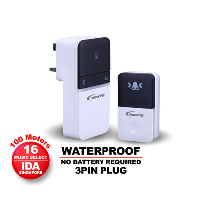 Water proof Wireless Door Bell No Battery required (PP3243)