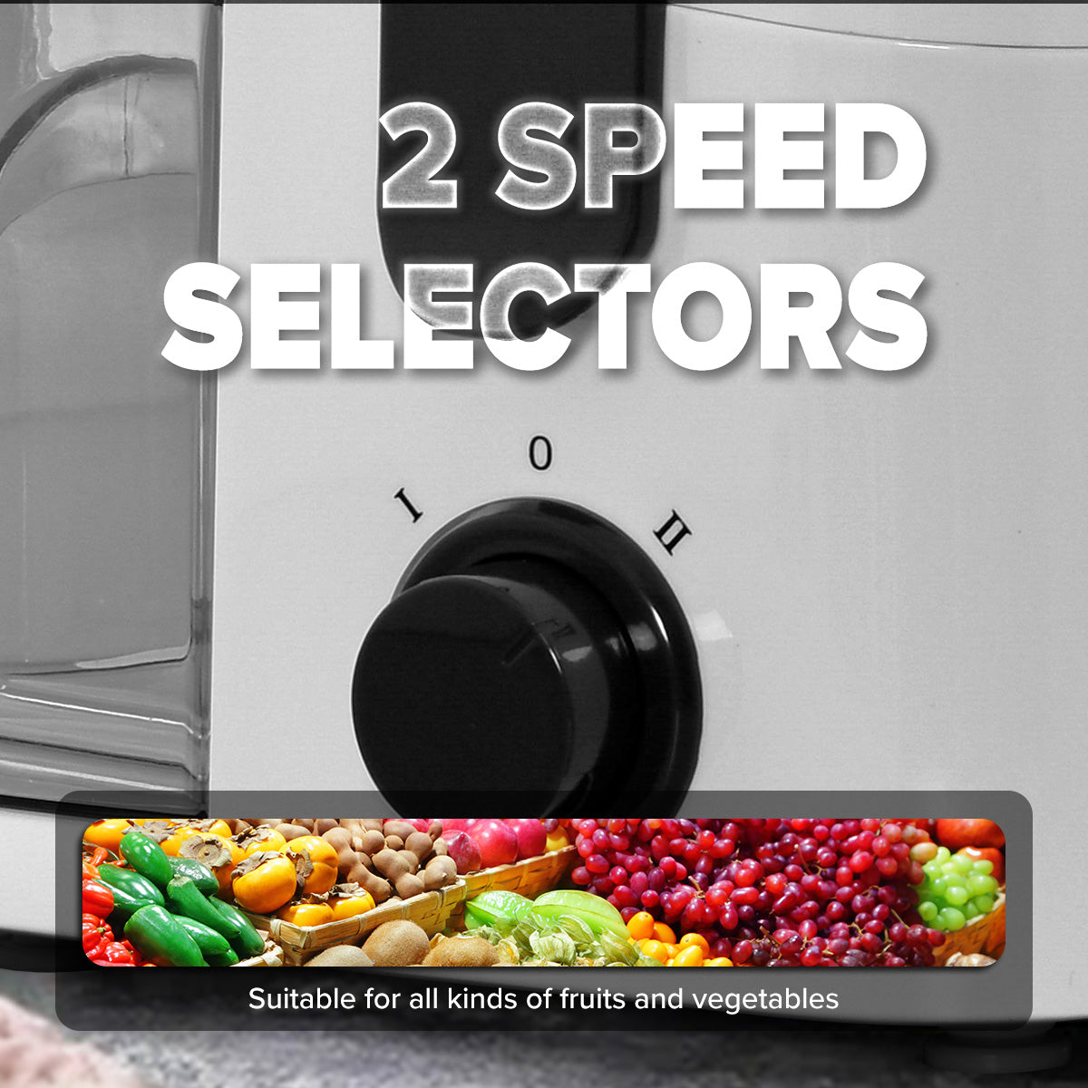 Juice Extractor with 2 Speed Stainless Steel Blades (PP3402)