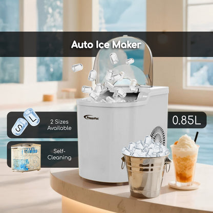 ICE Maker household mini round ice making machine timed ice making machine automatic cleaning (PP3508)