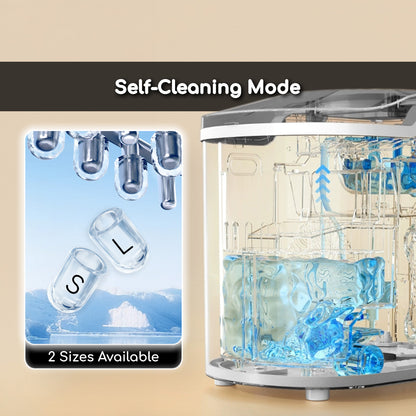 ICE Maker household mini round ice making machine timed ice making machine automatic cleaning (PP3508)
