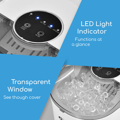 ICE Maker household mini round ice making machine timed ice making machine automatic cleaning (PP3508)