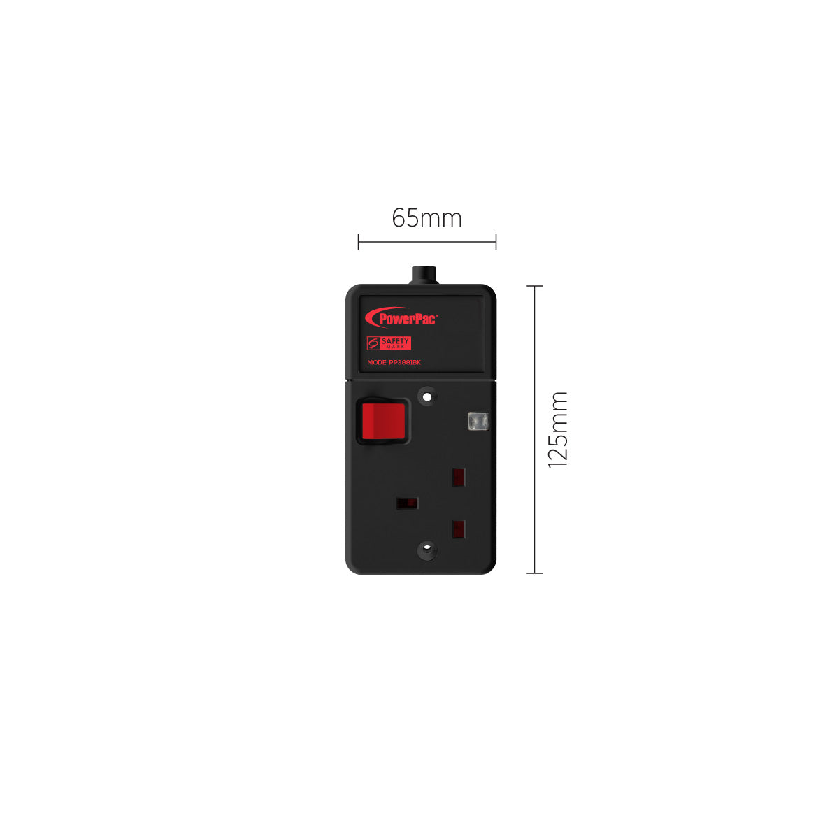 Extension Cord, Extension Socket, Power Cord, Power Extension 3 Metre 1 way (PP3881BK)