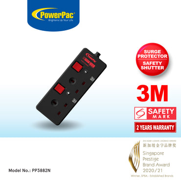 Extension Cord, Extension Socket, Power Cord, Power Extension 3 Meter (PP3882BK)
