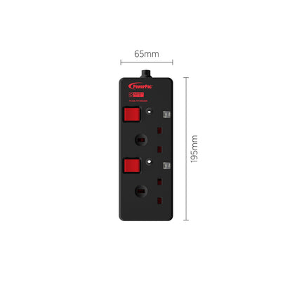 Extension Cord, Extension Socket, Power Cord, Power Extension 3 Metre 2 way (PP3882BK)
