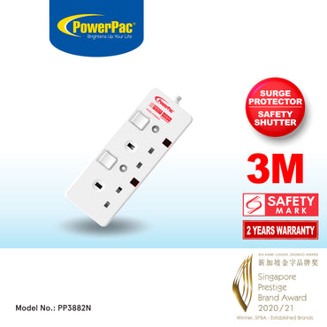 Extension Cord, Extension Socket, Power Cord 3 Meter 2 way (PP3882N)