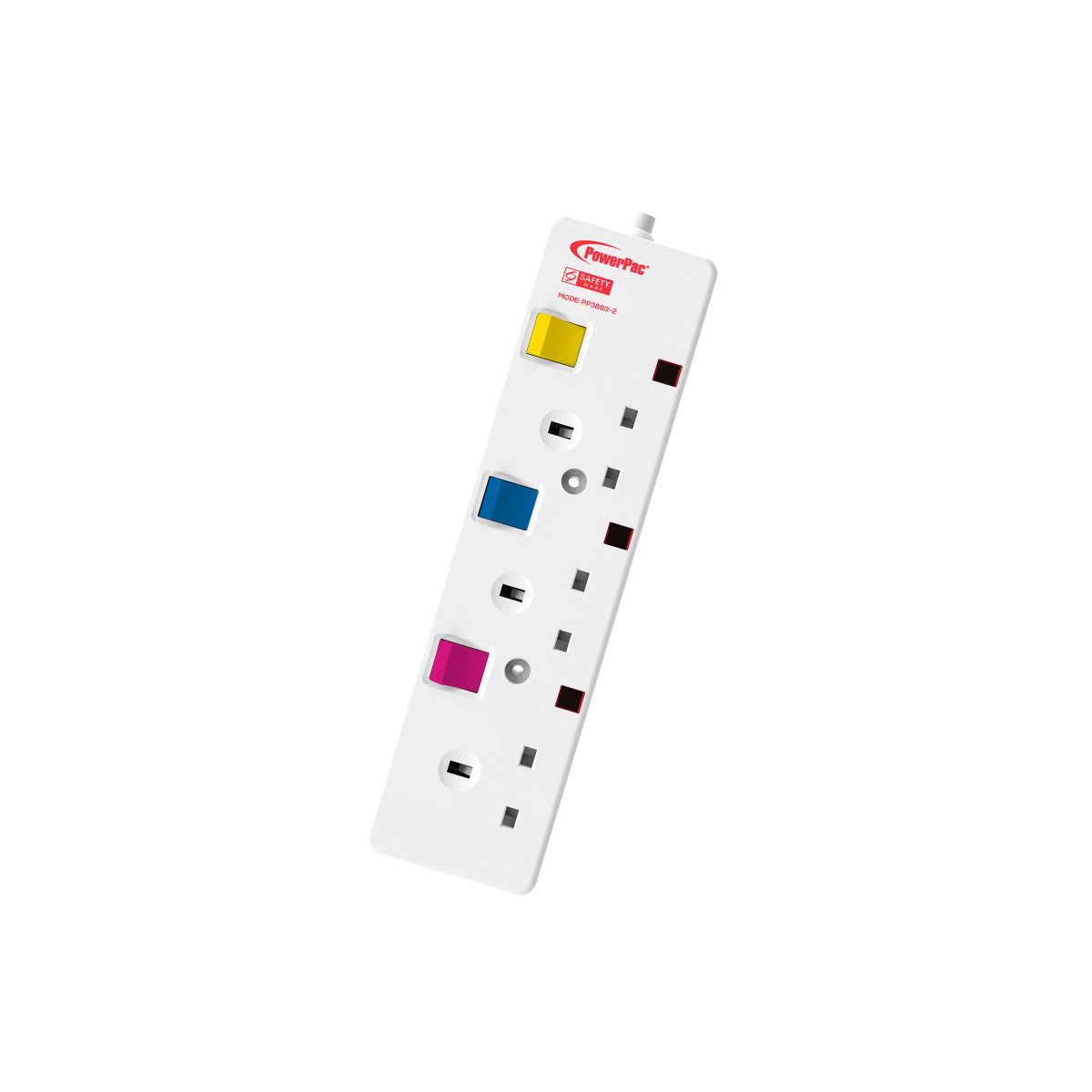 PowerPac Extension Cord, Extension Socket, Power Cord, Power Extension 2 Metre 3 way(PP3883-2)