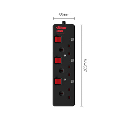 Extension Cord, Extension Socket, Power Cord, Power Extension 3 Metre 3 way (PP3883BK)
