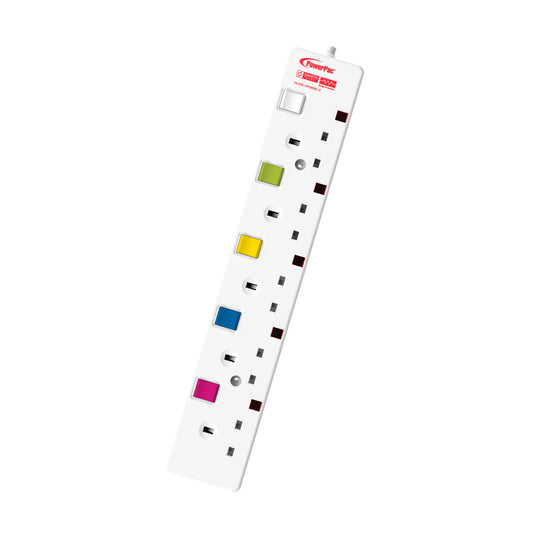 5 Way Safety Extension Socket 2 Meter with Individual Switch (PP3885-2)