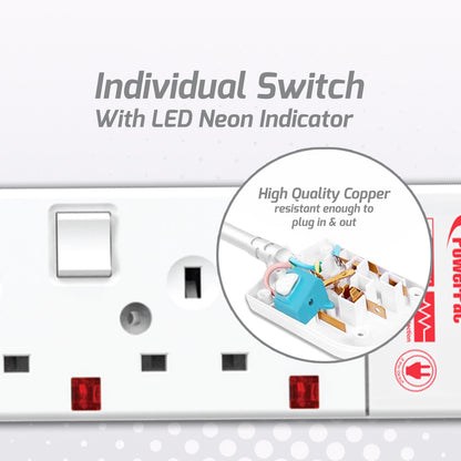 Extension Socket, Extension Cord, Power Cord, Power Extension 5 way 3 meter(PP3885N)