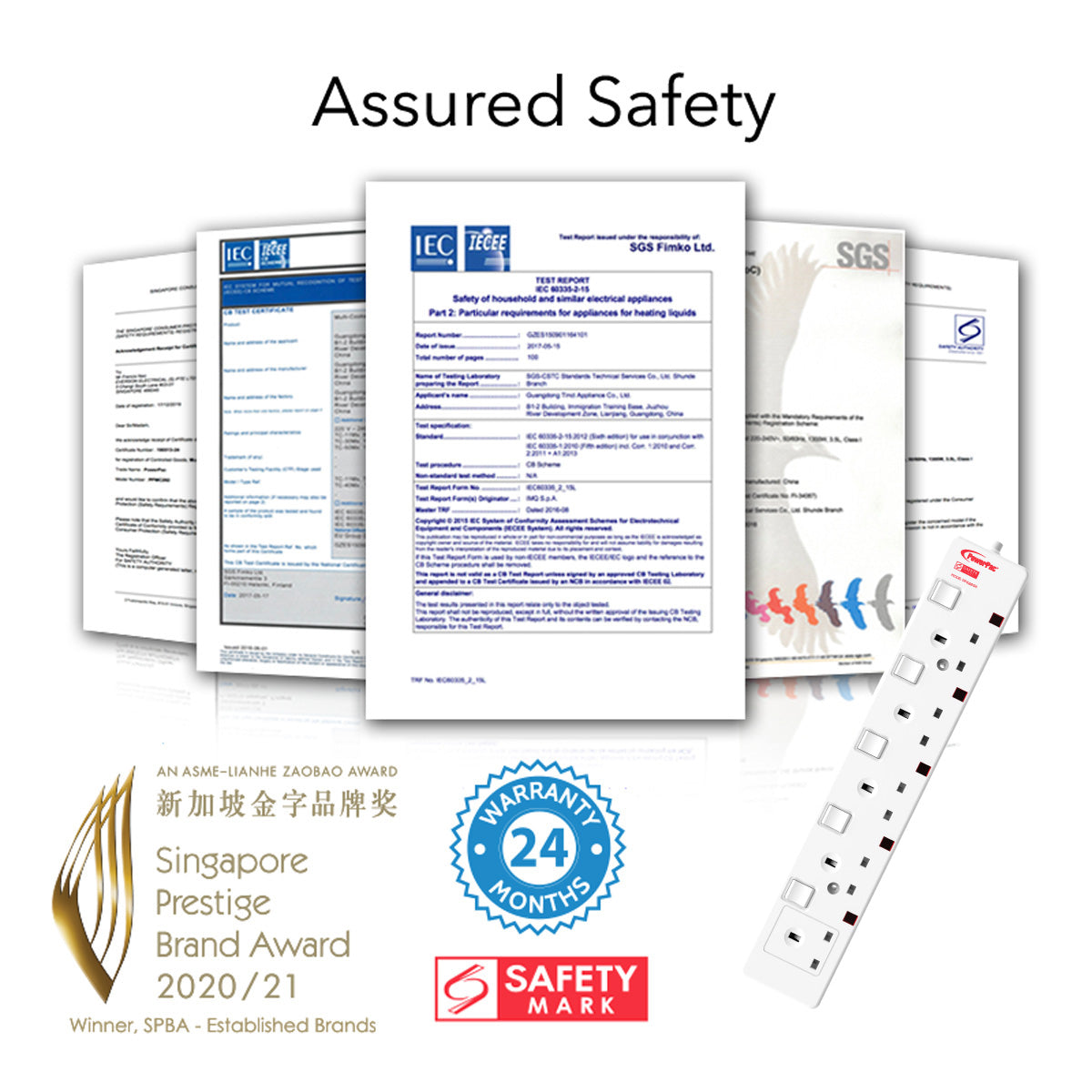 Extension Cord, Extension Socket, Power Cord, Power Extension 3 Metre 5 way (PP3885N)