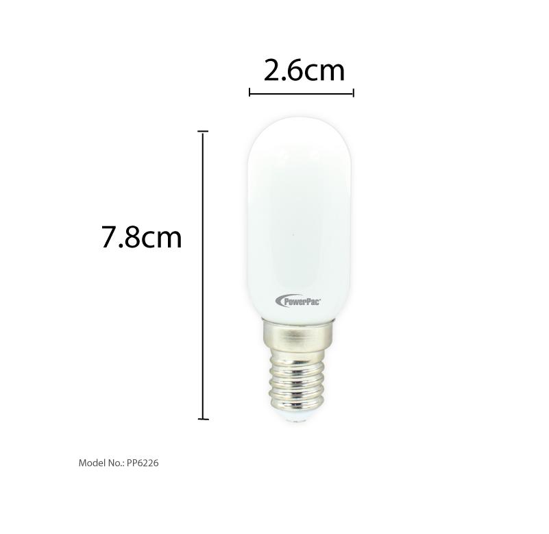 2 Pieces x PowerPac 5W E14 LED Bulb Warm White (PP6226/PP6226WW) - PowerPacSG