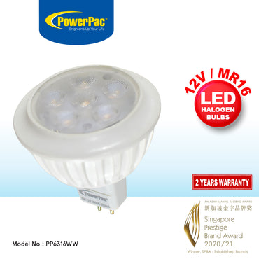 Halogen Bulb, LED Bulb 5W MR16 LED Warm White (PP6316WW)