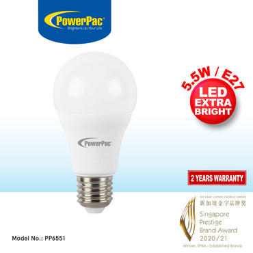 LED Light, LED Bulb 5.5W E27 Daylight (PP6551)