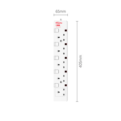 6 Metre 5 Way Extension Cord (PP6885N)