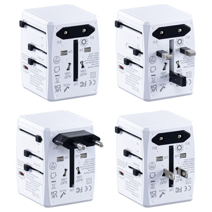 Multi Travel Adapter With 2x USB-A + 3x USB-C Charger | PD 45W USB Charger (PP7966)