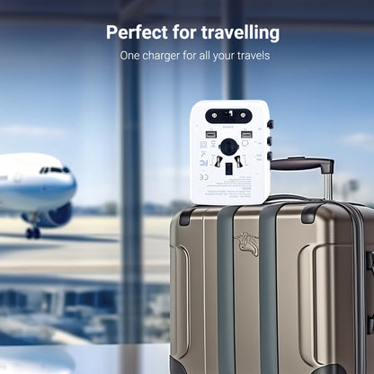 Universal Travel Adapter + USB Smart & Fast Charger – Multi Sockets & Plugs, Neon LED, PP7980