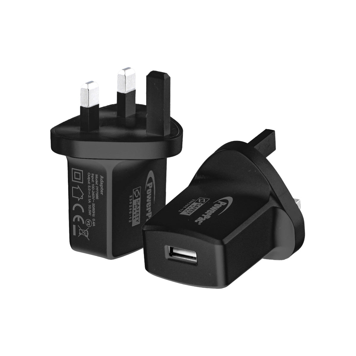 10.5W Charger Fast Charge QC3.0, PD 3.0 USB Smart Charger, TYPE A (PP7986) Black