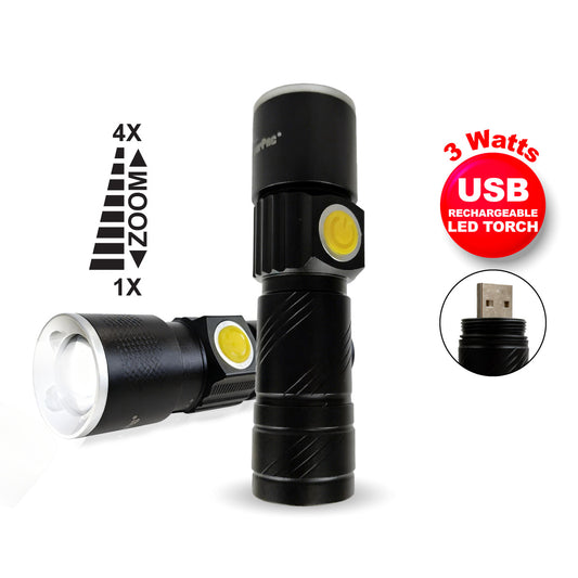 USB Rechargeable LED Flashlight, High Power Portable EDC Torch light (PP8028)
