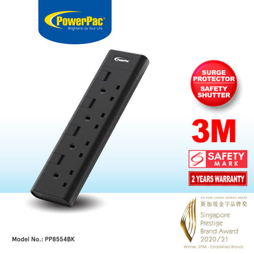 Extension Cord, Extension Socket, Power Cord, Power Extension 3 Meter (PP8554BK)