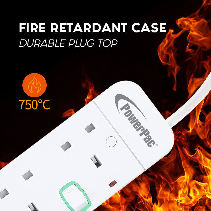 Power Extension Socket Extension Cord 6way 3 meter with 4x USB Charger ...