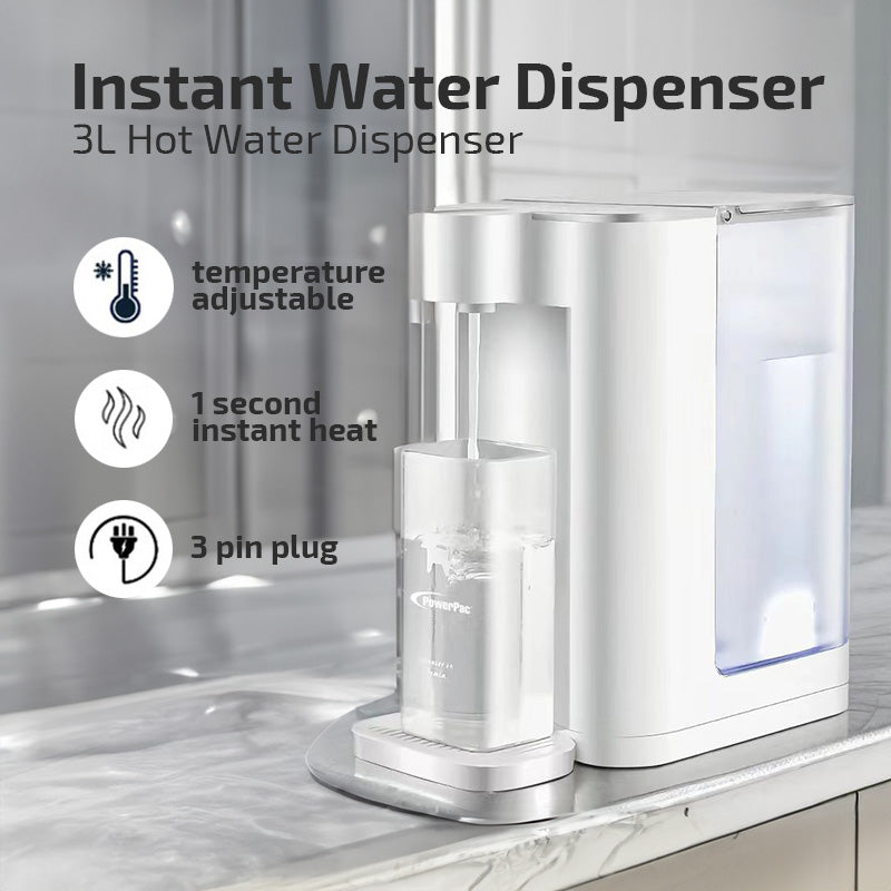 3L Instant Water Dispenser Hot & Room Temperature, 5 Temperature, Safety Lock, Water Purifier, Water Filters(PPA70/2)