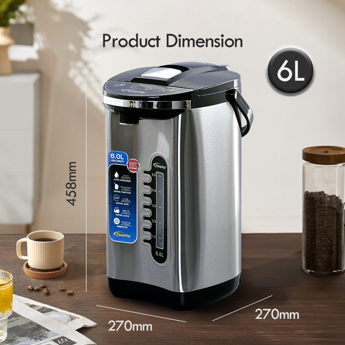 6L Electric Airpot, Instant Hot Water Dispenser(PPA70/6)