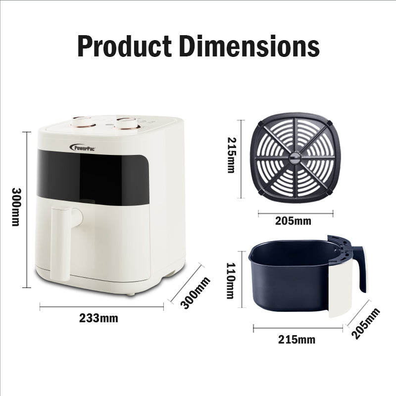 Air fryer 4.5L with Hot Air Flow System (PPAF308A)