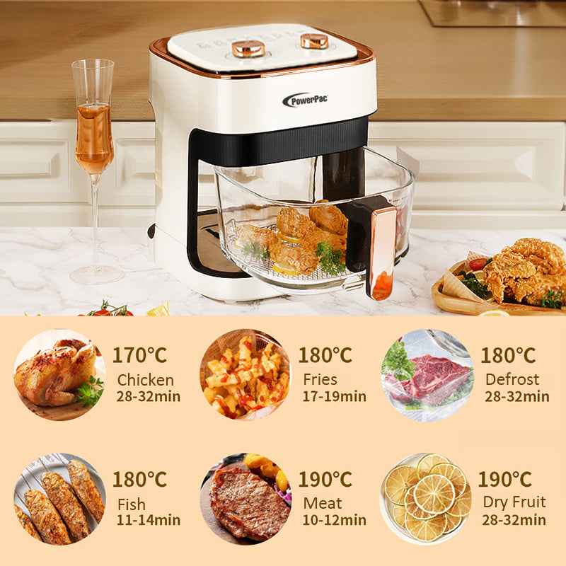 Air fryer 4.5L with Hot Air Flow System (PPAF308) - PowerPacSG