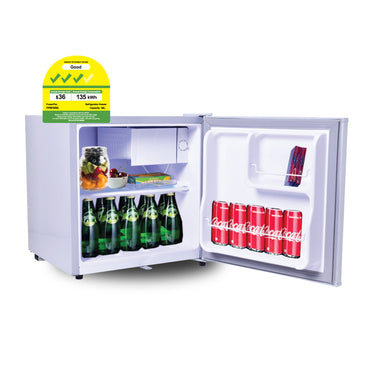 50L Bar Fridge with Lock (PPBF555) Silver