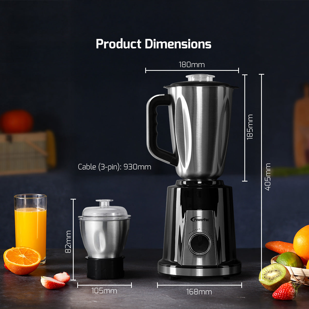 High Power Blender and Grinder, Stainless Steel Blender (PPBL148)