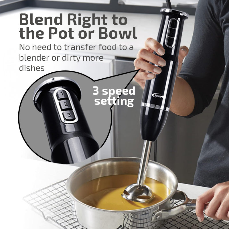 Hand Blender Food Preparation with Stainless Steel Blade 600W (PPBL191)