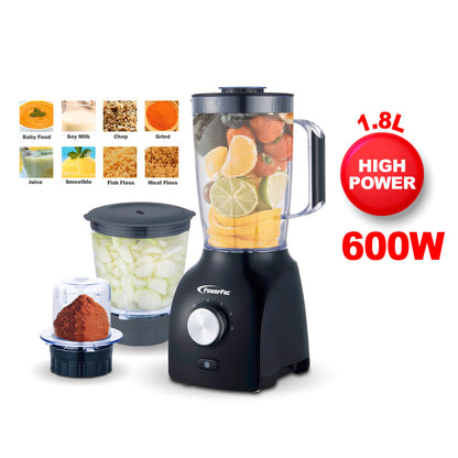 PowerPac High Power Blender, 3 IN 1 Multi-functional Blender with Dry Mill, Mincer Filter (PPBL200A)