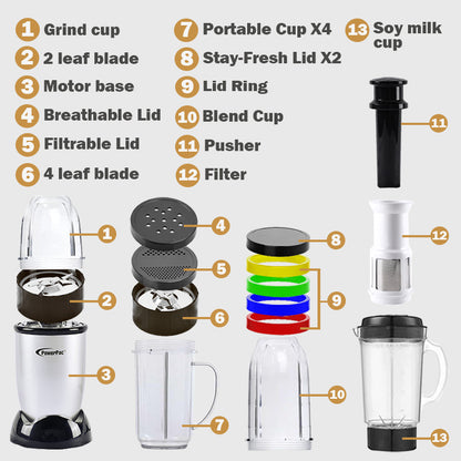 21 Piece Bullet Blender (PPBL321)