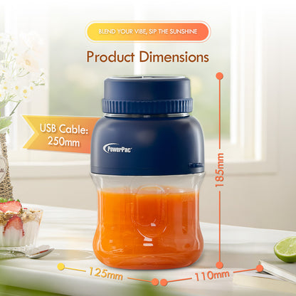 USB Portable Juice Blender, Travel Cup Blender, Smoothie Fruit Juicer, 500ml (PPBL333)NB