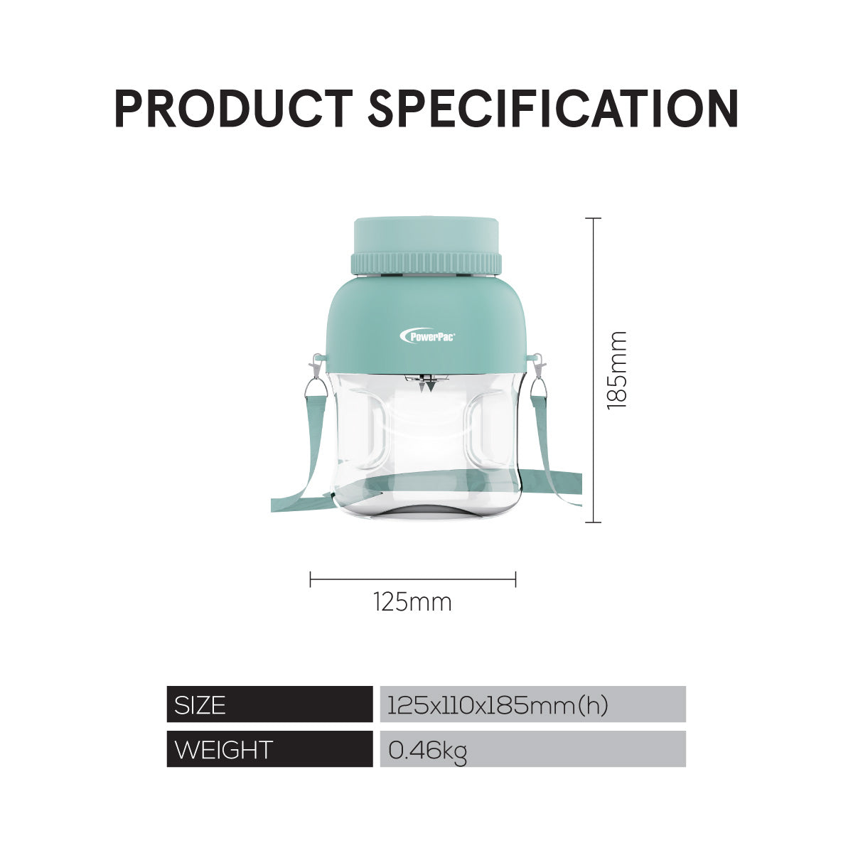 USB Portable Juice Blender, Travel Cup Blender, Smoothie Fruit Juicer, 500ml (PPBL333)TB