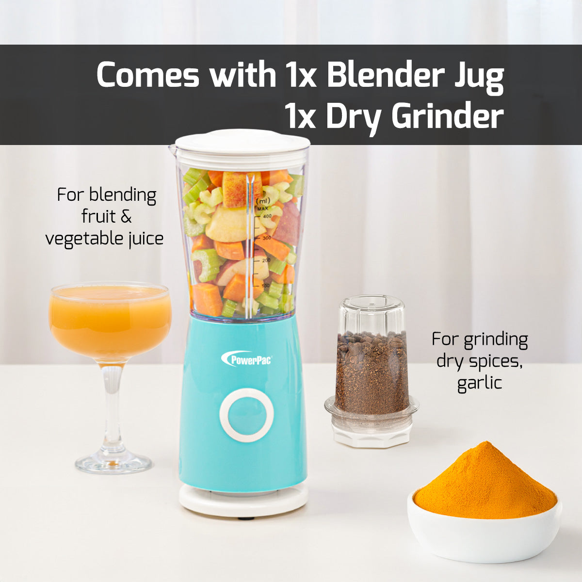 2-in-1 Blender for Grinding & Blending (PPBL686)